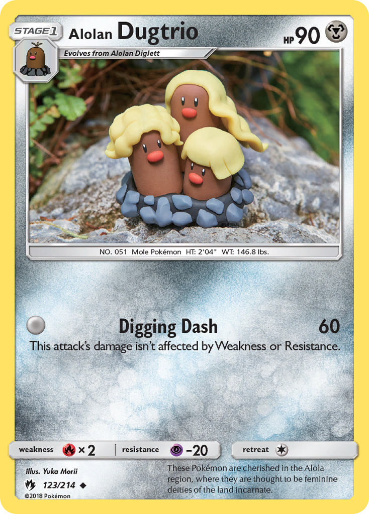 Alolan Dugtrio - Lost Thunder - #123 - Pokemon TCG card