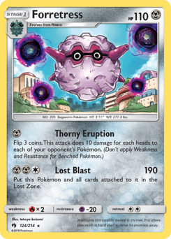 Forretress - Lost Thunder - #124 - Pokemon TCG card