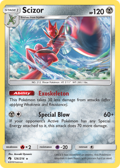 Scizor - Lost Thunder - #126 - Pokemon TCG card