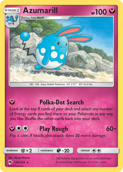 Azumarill - Lost Thunder - #136 - Pokemon TCG card