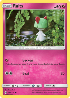 Ralts #139 Ralts - Lost Thunder - #139 - Pokemon TCG card