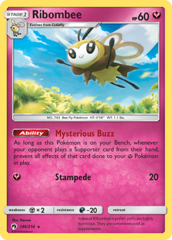Ribombee #146 Ribombee - Lost Thunder - #146 - Pokemon TCG card