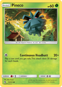 Pineco #15 Pineco - Lost Thunder - #15 - Pokemon TCG card