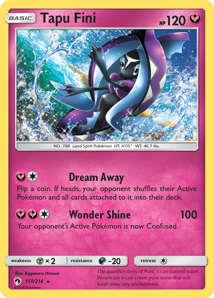 Tapu Fini - Lost Thunder - #151 - Pokemon TCG card