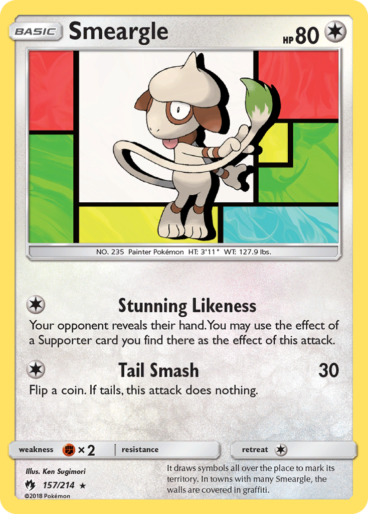 Smeargle - Lost Thunder - #157 - Pokemon TCG card