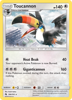 Toucannon #166 Toucannon - Lost Thunder - #166 - Pokemon TCG card