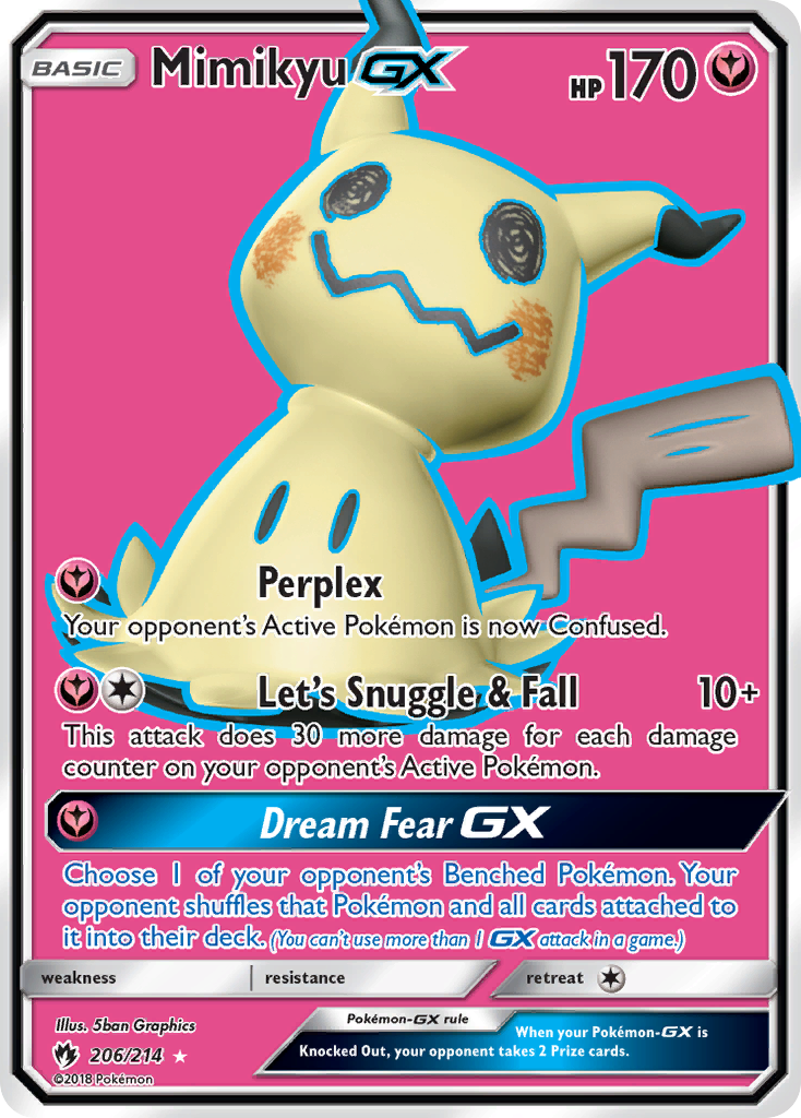 Mimikyu-GX - Lost Thunder - #206 - Pokemon TCG card