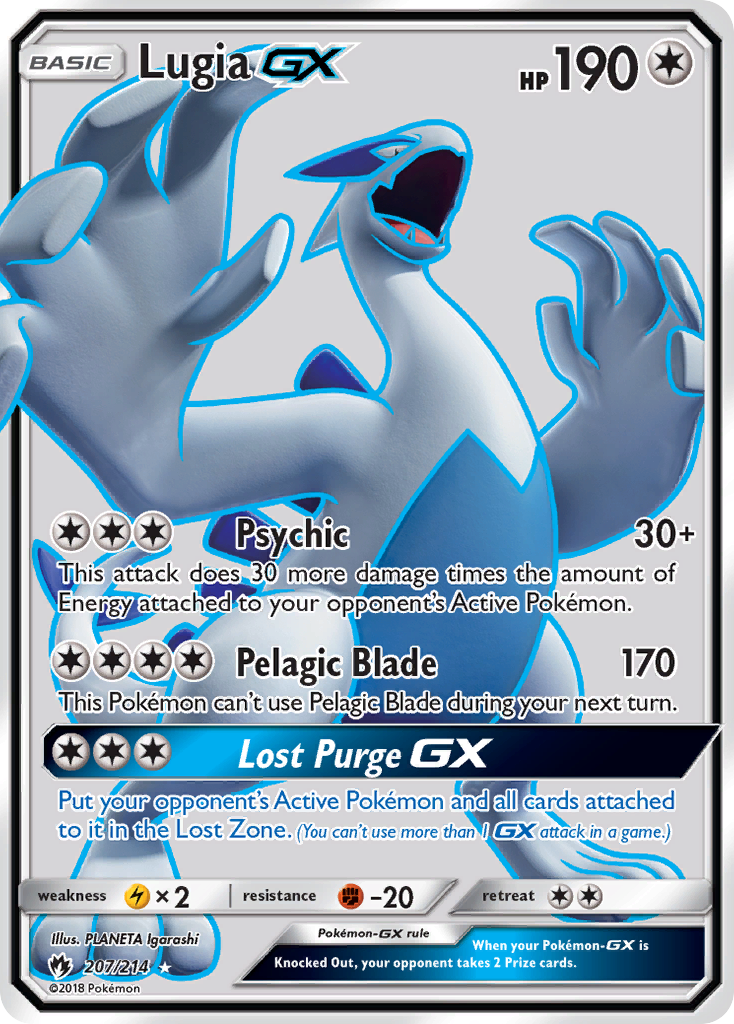 Lugia-GX - Lost Thunder - #207 - Pokemon TCG card