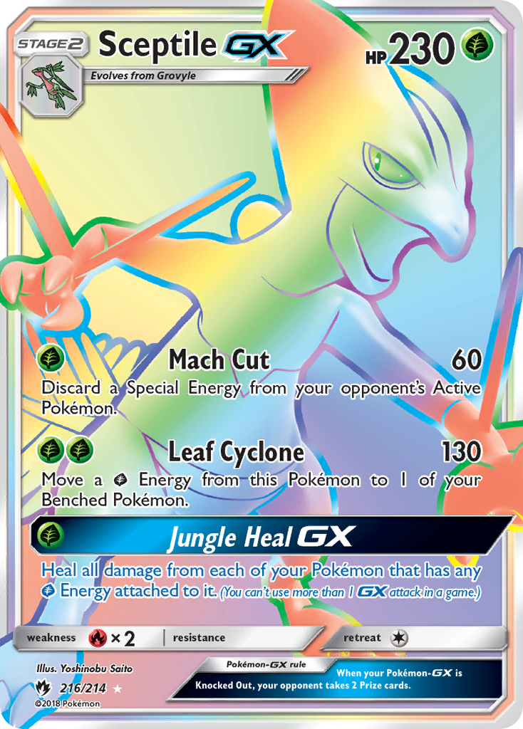 Sceptile-GX - Lost Thunder - #216 - Pokemon TCG card