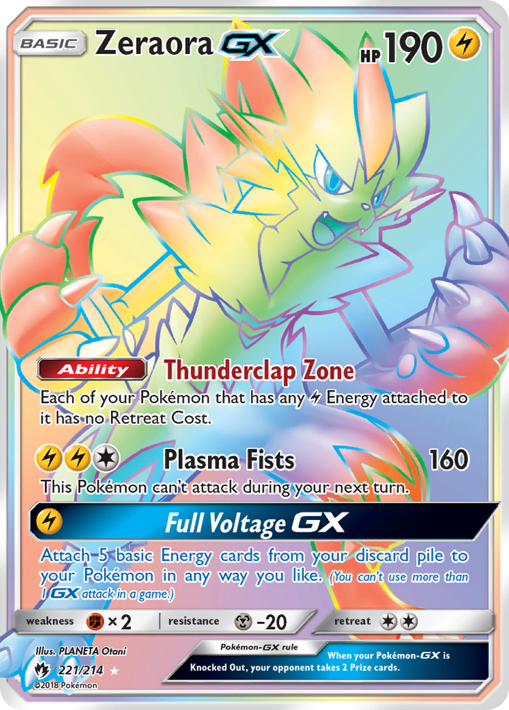 Zeraora-GX - Lost Thunder - #221 - Pokemon TCG card