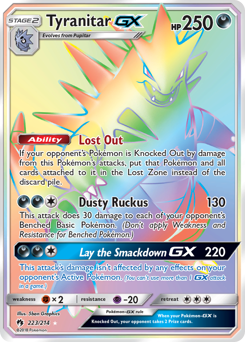 Tyranitar-GX - Lost Thunder - #223 - Pokemon TCG card