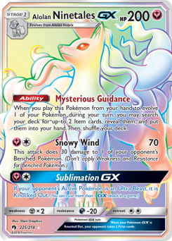 Alolan Ninetales-GX - Lost Thunder - #225 - Pokemon TCG card