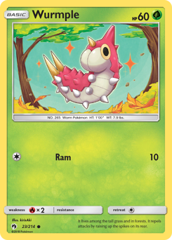 Wurmple - Lost Thunder - #23 - Pokemon TCG card
