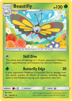 Beautifly #26 Beautifly - Lost Thunder - #26 - Pokemon TCG card