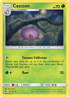 Cascoon #27 Cascoon - Lost Thunder - #27 - Pokemon TCG card