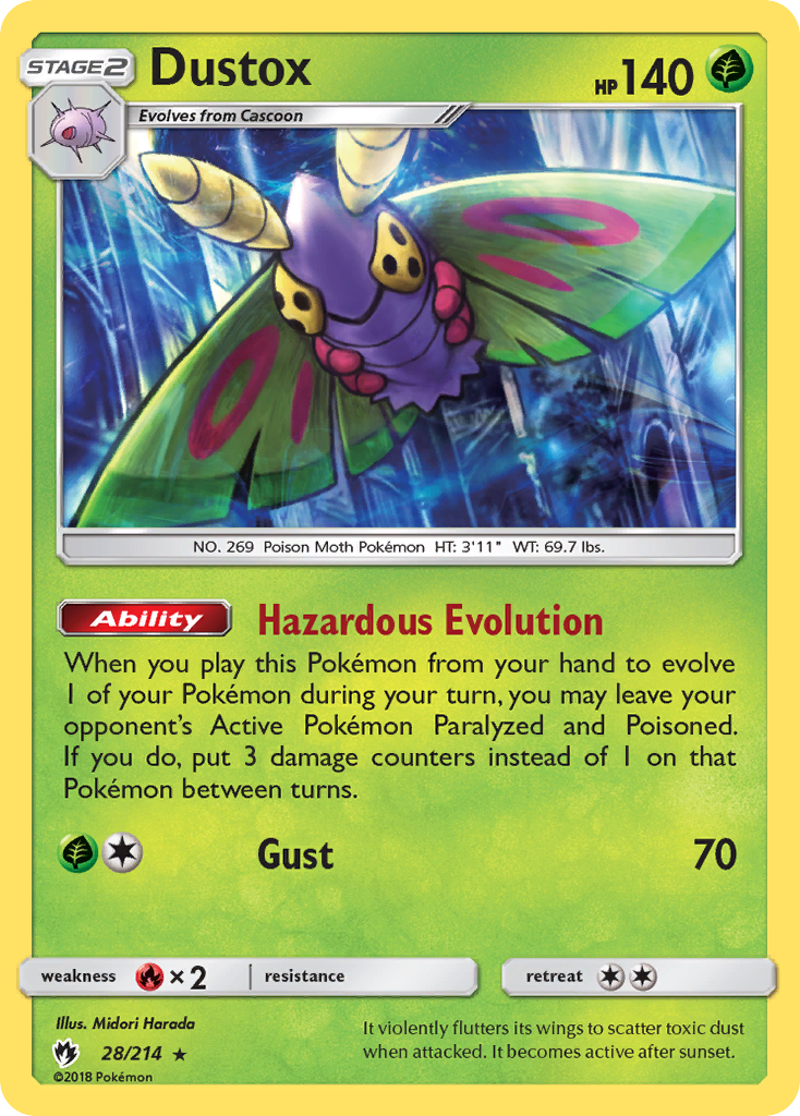 Dustox - Lost Thunder - #28 - Pokemon TCG card