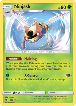 Ninjask - Lost Thunder - #30 - Pokemon TCG card