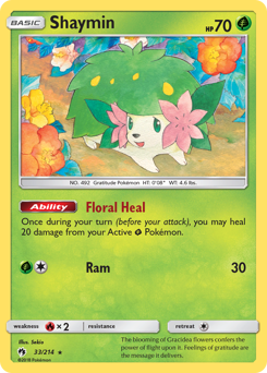 Shaymin #33 Shaymin - Lost Thunder - #33 - Pokemon TCG card