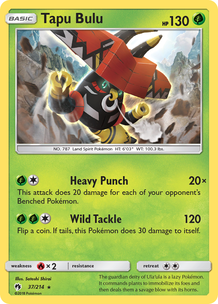 Tapu Bulu - Lost Thunder - #37 - Pokemon TCG card