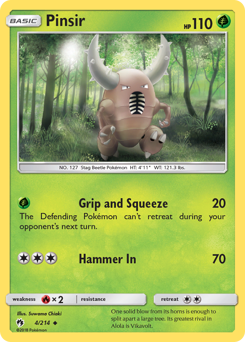 Pinsir - Lost Thunder - #4 - Pokemon TCG card