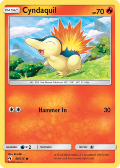 Cyndaquil #40 Cyndaquil - Lost Thunder - #40 - Pokemon TCG card