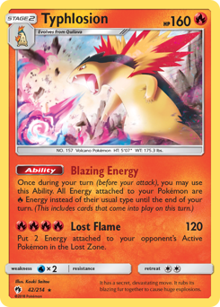 Typhlosion #42 Typhlosion - Lost Thunder - #42 - Pokemon TCG card