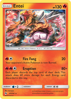 Entei #47 Entei - Lost Thunder - #47 - Pokemon TCG card