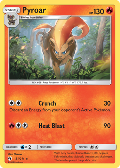 Pyroar #51 Pyroar - Lost Thunder - #51 - Pokemon TCG card