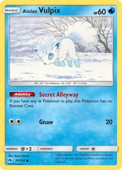 Alolan Vulpix - Lost Thunder - #53 - Pokemon TCG card