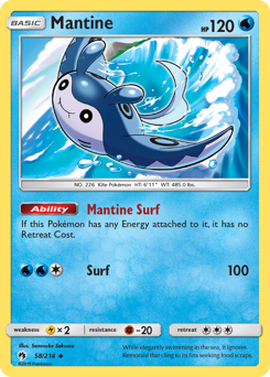 Mantine - Lost Thunder - #58 - Pokemon TCG card
