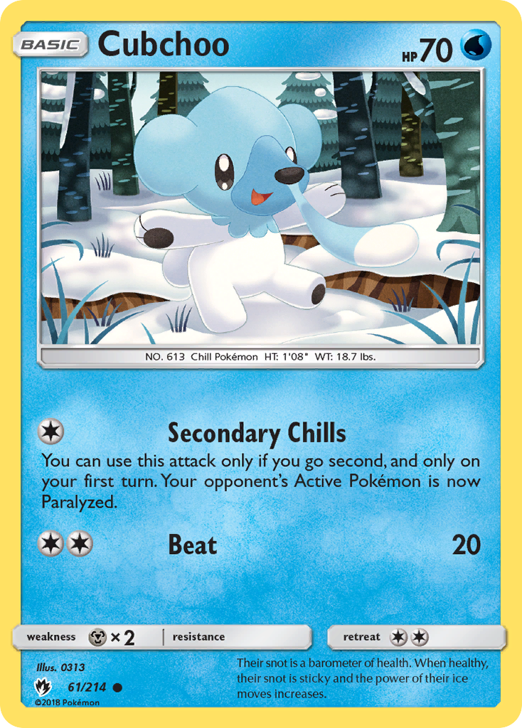 Cubchoo - Lost Thunder - #61 - Pokemon TCG card