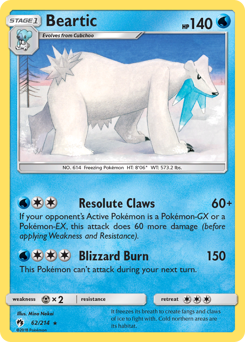 Beartic - Lost Thunder - #62 - Pokemon TCG card