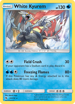White Kyurem - Lost Thunder - #63 - Pokemon TCG card