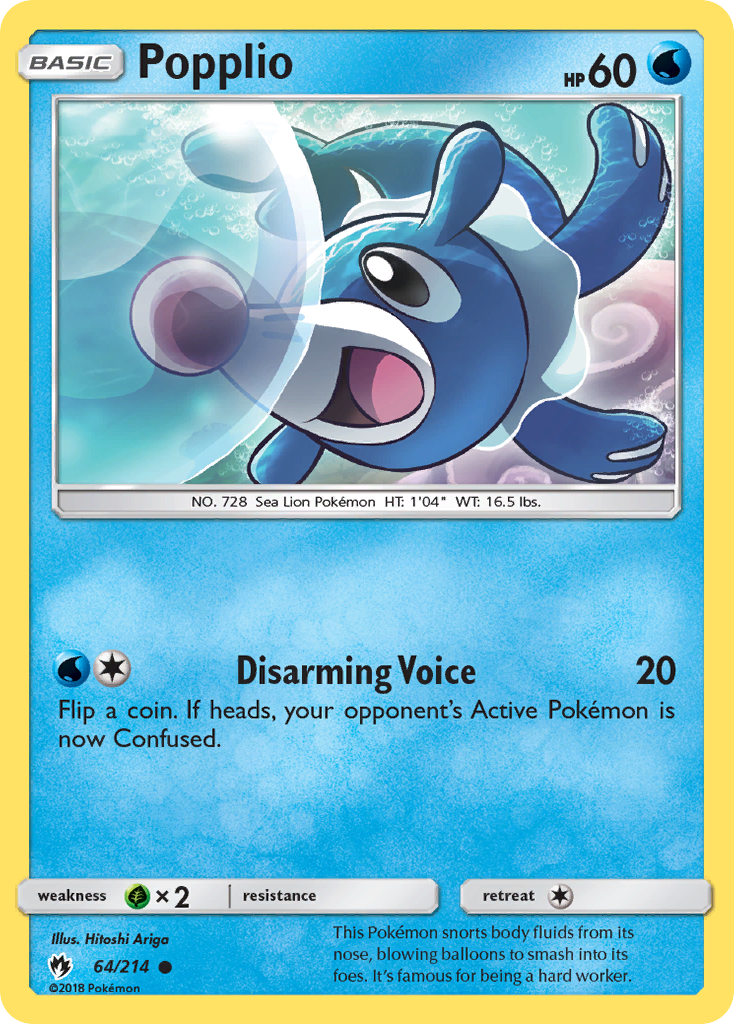 Popplio - Lost Thunder - #64 - Pokemon TCG card