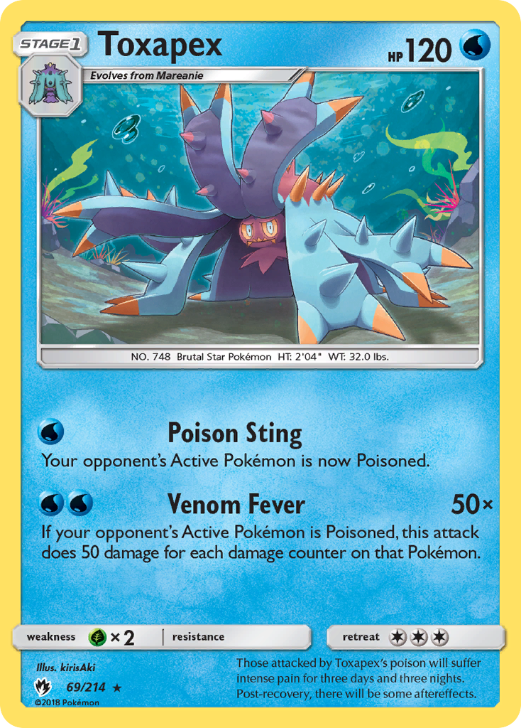 Toxapex - Lost Thunder - #69 - Pokemon TCG card