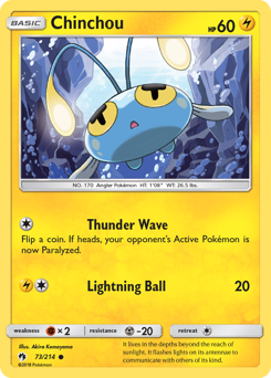 Chinchou #73 Chinchou - Lost Thunder - #73 - Pokemon TCG card