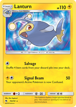 Lanturn - Lost Thunder - #74 - Pokemon TCG card