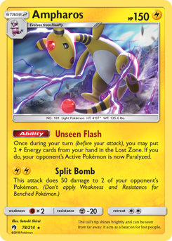 Ampharos #78 Ampharos - Lost Thunder - #78 - Pokemon TCG card