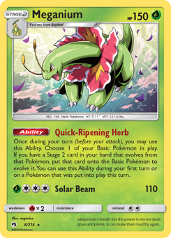 Meganium - Lost Thunder - #8 - Pokemon TCG card
