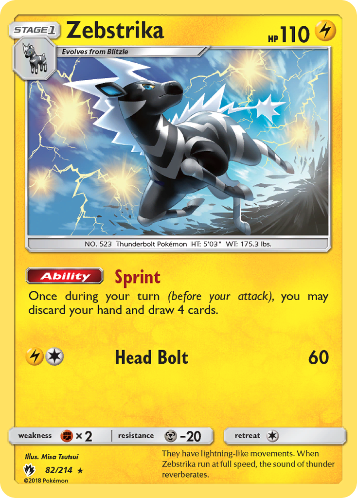 Zebstrika - Lost Thunder - #82 - Pokemon TCG card