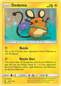 Dedenne #84 Dedenne - Lost Thunder - #84 - Pokemon TCG card
