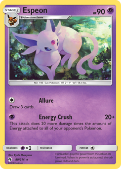 Espeon #89 Espeon - Lost Thunder - #89 - Pokemon TCG card