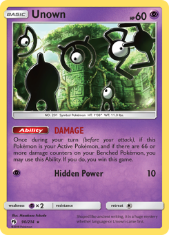 Unown #90 Unown - Lost Thunder - #90 - Pokemon TCG card