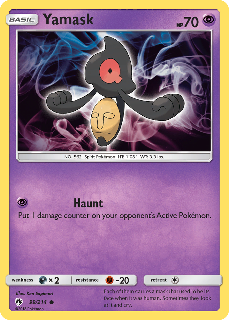 Yamask - Lost Thunder - #99 - Pokemon TCG card