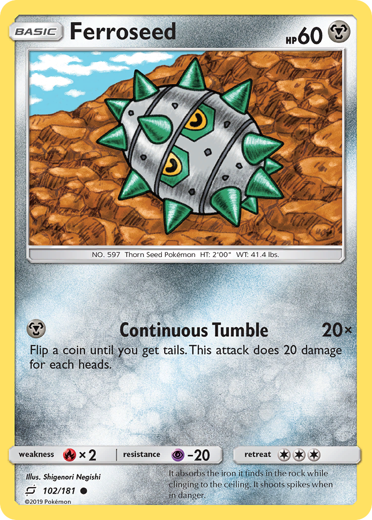 Ferroseed - Team Up - #102 - Pokemon TCG card