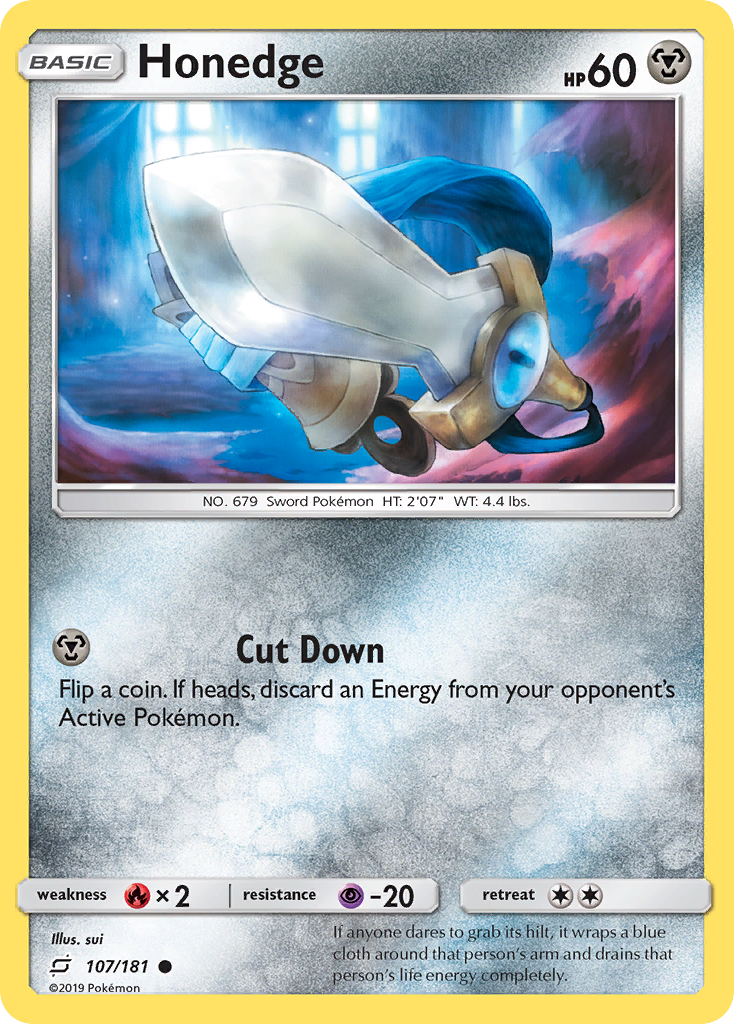 Honedge - Team Up - #107 - Pokemon TCG card