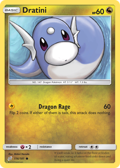 Dratini #116 Dratini - Team Up - #116 - Pokemon TCG card