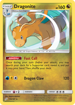 Dragonite - Team Up - #119 - Pokemon TCG card