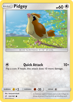Pidgey #122 Pidgey - Team Up - #122 - Pokemon TCG card
