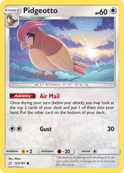 Pidgeotto - Team Up - #123 - Pokemon TCG card